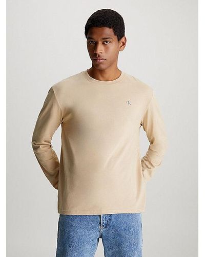 Calvin Klein Camiseta de manga larga con logo en la parte trasera - Azul