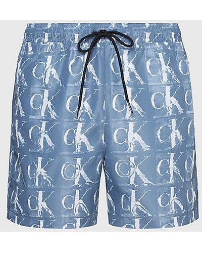 Calvin Klein Bañador de largo medio con cordón - CK96 - Azul
