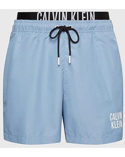 Calvin Klein Badeshorts mit doppeltem Bund - Intense Power - Blau