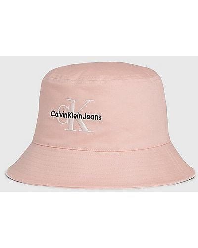 Calvin Klein Bucket Hat aus Twill - Pink
