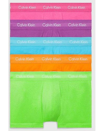 Calvin Klein Pack de 5 bóxers de tiro bajo - Pride - Verde
