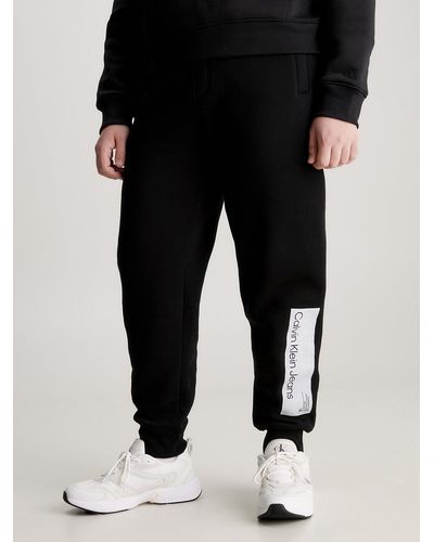 Calvin Klein Pantalon de jogging grande taille avec logo - Noir