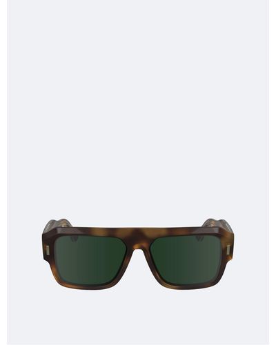 Calvin Klein Modified Rectangle Acetate Sunglasses - Green