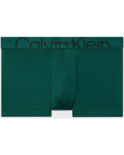 Calvin Klein Low Rise Trunks - Embossed Icon - Green