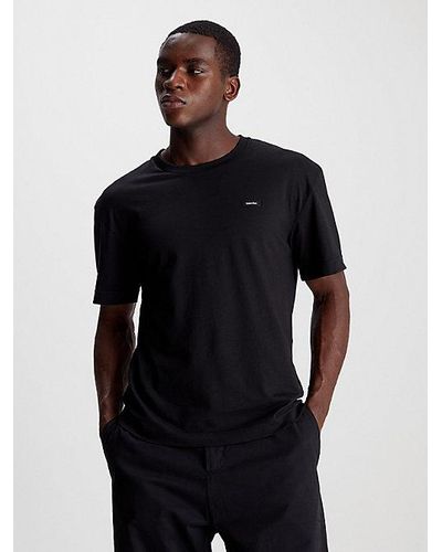 Calvin Klein Katoen Jersey T-shirt - Zwart