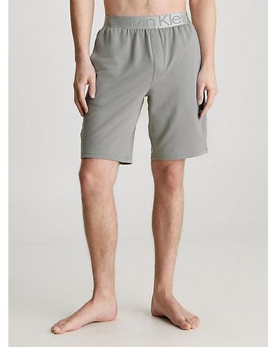 Calvin Klein Shorts de estar por casa - Steel Cotton Terry - Gris