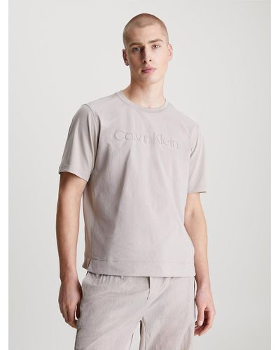 Calvin Klein T-shirt de sport texturé - Blanc