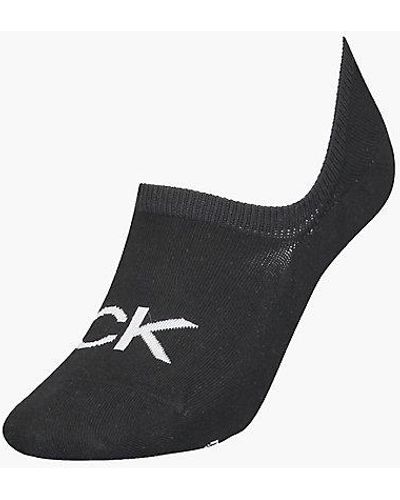 Calvin Klein Logo Invisible Socks - - Black - Women - One Size - Zwart