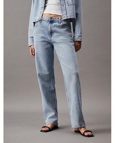 Calvin Klein Loose Straight Jeans - Blau