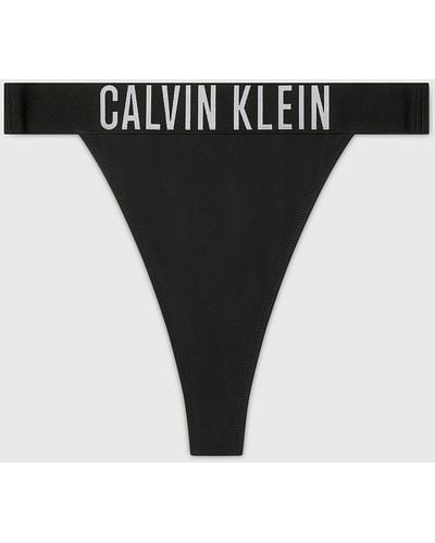 Calvin Klein Thong Bikini Bottoms - Intense Power - Black