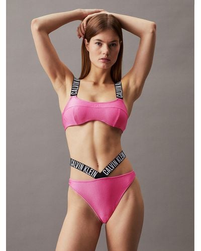 Calvin Klein Bralette Bikini Top - Intense Power - Pink