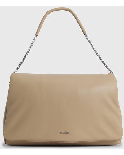 Calvin Klein Soft Shoulder Bag - Natural
