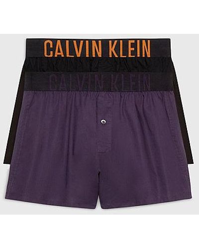 Calvin Klein 2-pack Slim Fit Boxer - Intense Power - Paars