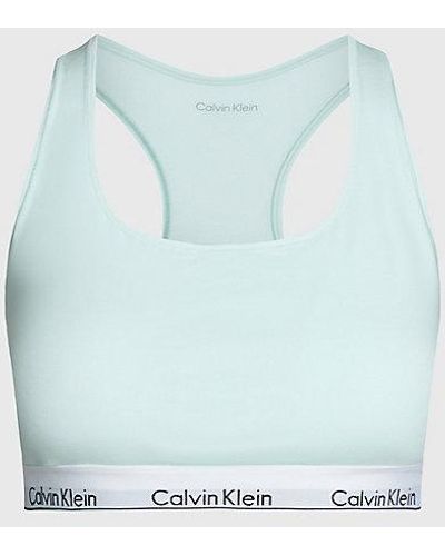 Calvin Klein Grote Maat Bralette - Modern Cotton - Blauw