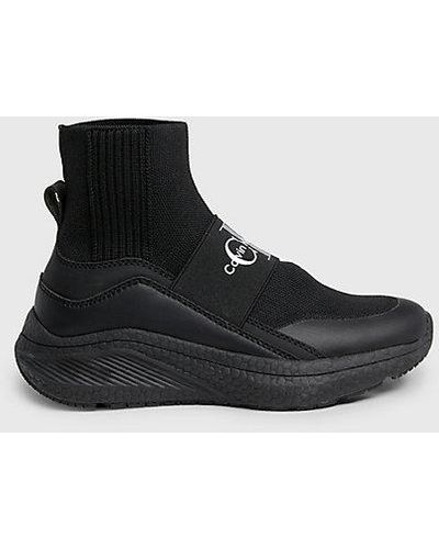 Calvin Klein Zapatillas tipo calcetín para niños - Negro