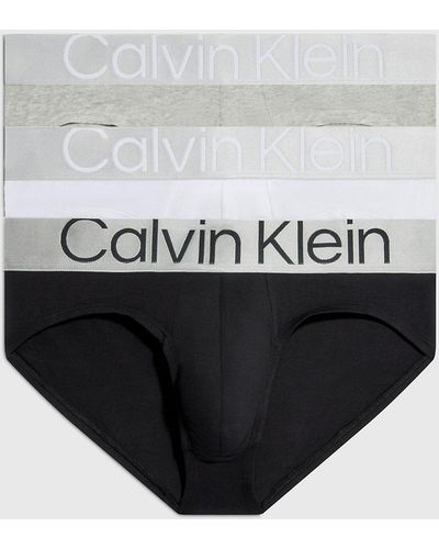 Calvin Klein 3 Pack Briefs - Steel Cotton - - Multi - Men - XS - Rose