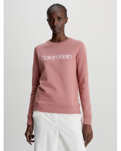 Calvin Klein Sweat-shirt avec logo - Rouge
