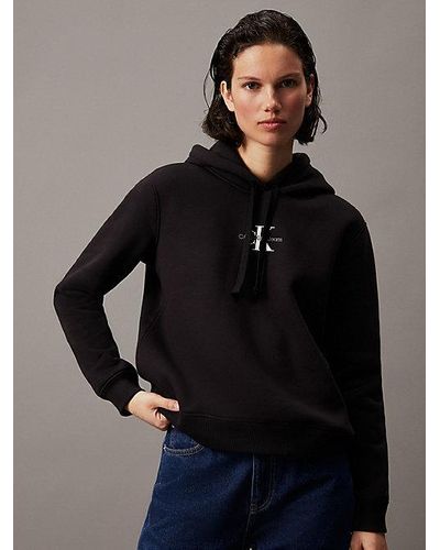 Calvin Klein Monogram Hoodie - Zwart