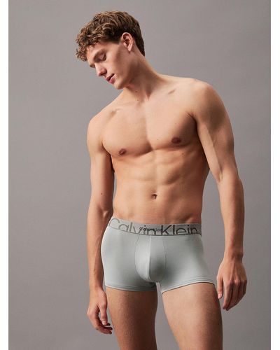 Calvin Klein Boxer taille basse - Embossed Icon - Gris
