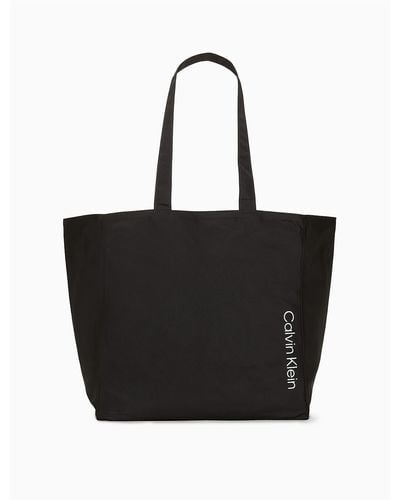 Calvin Klein Tossed Mono Nylon Everyone's Reversible Tote Bag - Black