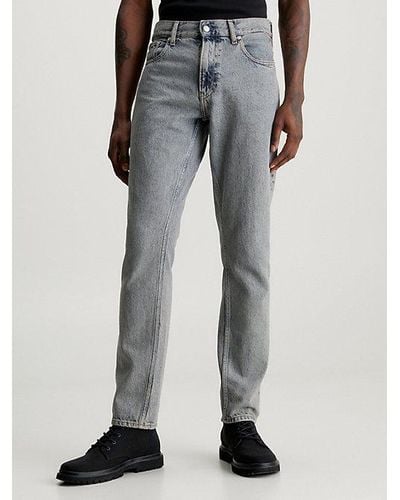 Calvin Klein Authentieke Straight Jeans - Grijs