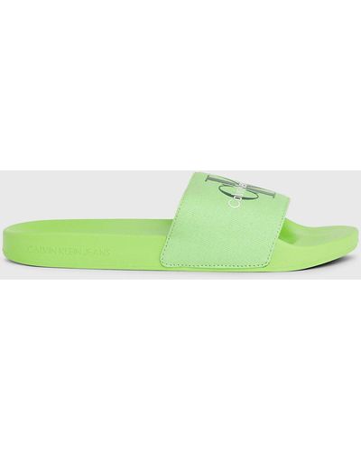 Calvin Klein Tongs en toile - Vert