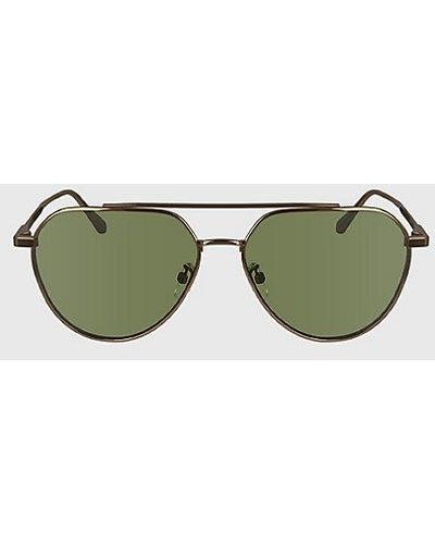 Calvin Klein Gafas de sol de aviador CK24100S - Verde