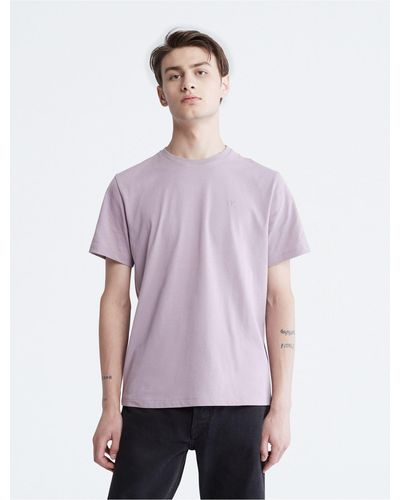Calvin Klein Smooth Cotton Monogram Logo T-shirt - Purple