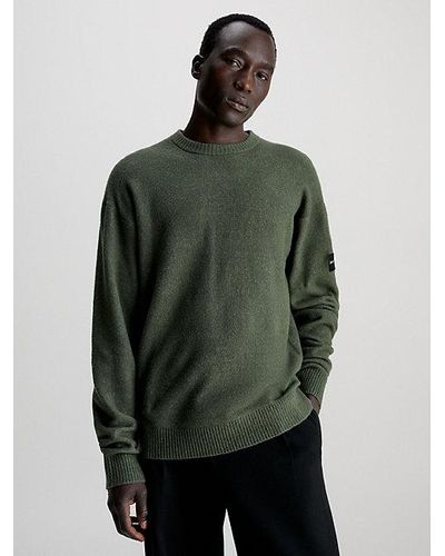 Calvin Klein Pullover aus Wollgemisch - Grün