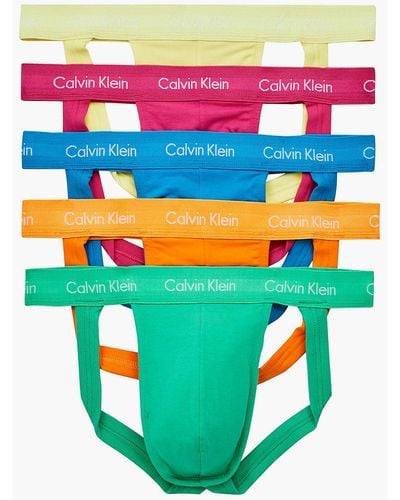Calvin Klein 5 Pack Jock Straps - Pride - Orange