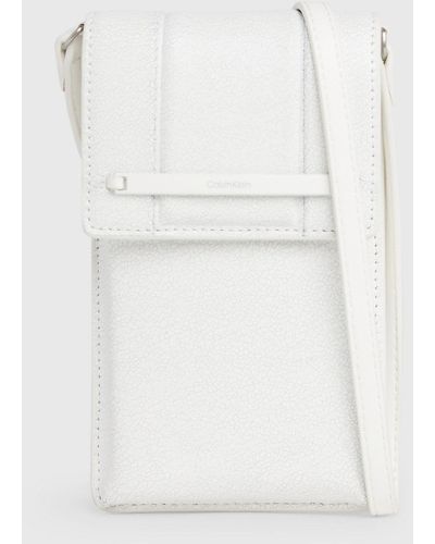 Calvin Klein Recycled Crossbody Phone Bag - White