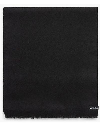 Calvin Klein Bufanda de lana reciclada - Negro