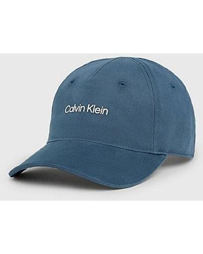 Calvin Klein Logo-Kappe aus Twill - Blau