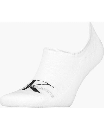Calvin Klein Logo Invisible Socks - White