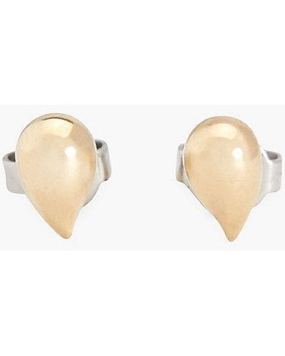 Calvin Klein Earrings - Sculptured Drops - - Gold - Women - One Size - Wit