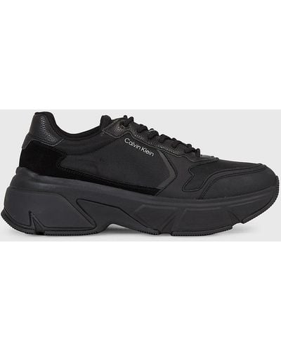 Calvin Klein Leather Chunky Trainers - Black