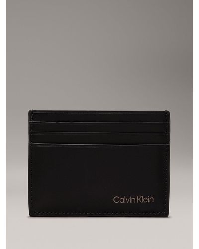 Calvin Klein Porte-cartes en cuir - Noir