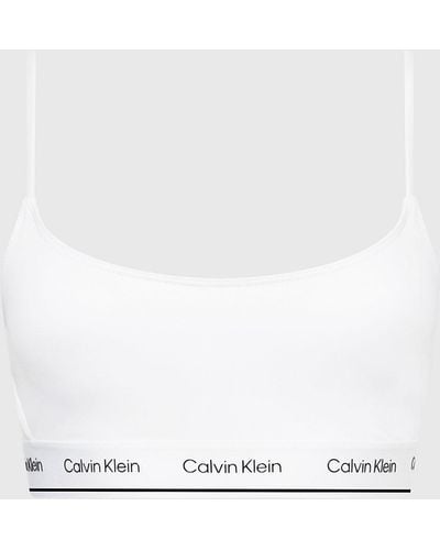 Calvin Klein Bralette Bikini Top - Ck Meta Legacy - White
