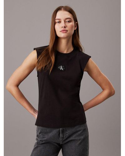 Calvin Klein Relaxed Sleeveless T-shirt - Black