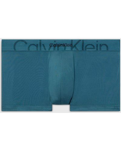 Calvin Klein Low Rise Trunks - Embossed Icon - Blue