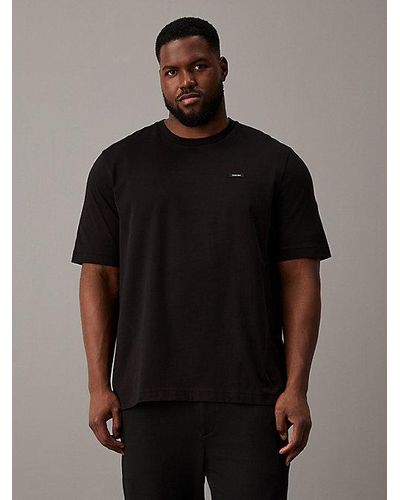 Calvin Klein Grote Maat Comfort Cotton T-shirt - Zwart