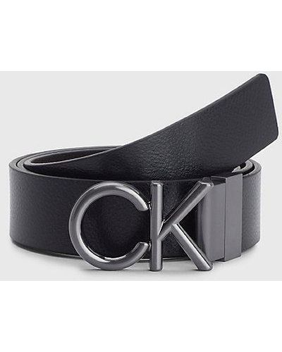 Calvin Klein Cinturón reversible de piel - Multicolor