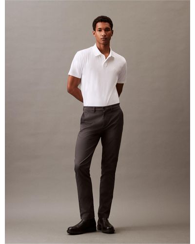 Calvin Klein Supima Cotton Polo Shirt - Gray