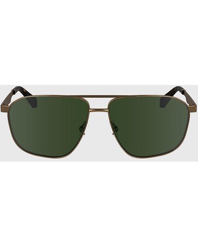 Calvin Klein Modified Rectangle Sunglasses Ckj24202s - Green