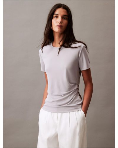 Calvin Klein Refined Jersey T-shirt - Brown