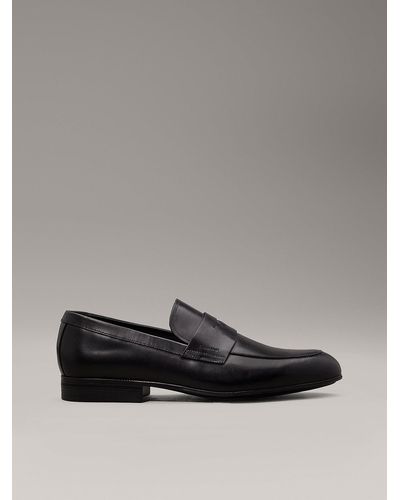 Calvin Klein Leather Loafers - Grey