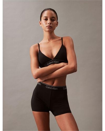 Calvin Klein Athletic Lightly Lined Triangle Bralette - Black
