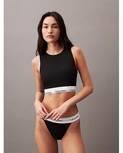 Calvin Klein Corpiño de espalda abierta - Modern Cotton - Negro