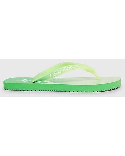 Calvin Klein Flip-Flops mit Farbverlauf - Grün