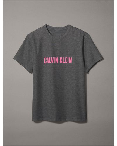 Calvin Klein Intense Power Lounge Tee + Shorts Sleep Set - Gray